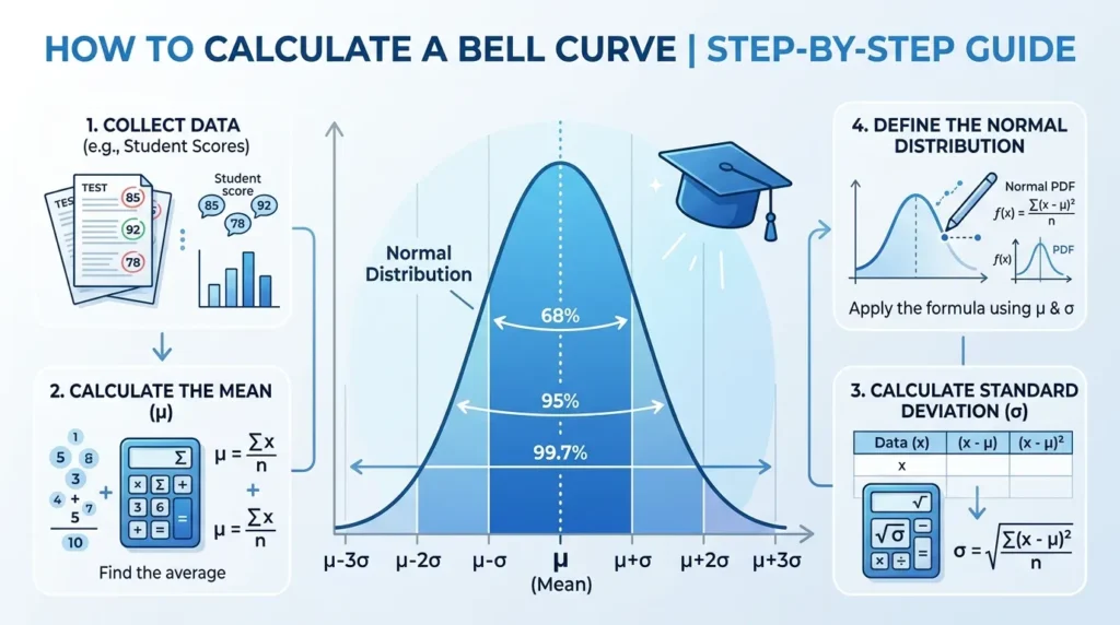 How to Calculate a Bell Curve (Step-by-Step Guide)